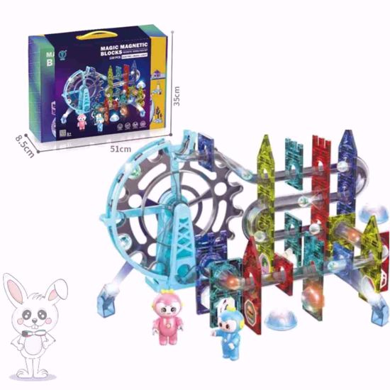 Picture of Light and Music Electric Magnetic Building Blocks for Kids (80 Pieces)