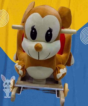 Picture of soft rocking chair for children on wooden runners,