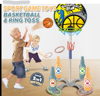 Picture of 2 in 1 Indoor Outdoor Sports Hoop Toss Game Mini Basketball Game Set Toy for Kids