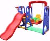 Picture of Toddler Slide Set, 3 in 1 Slide Set with Basketball Hoop, Simple Climbing Ladders, Indoor Backyard for Kids (Size: A)