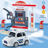 Picture of 1Set Children's Universal Sound Light Car Plastic Spray Car Electric Gas Station Simulation Toy