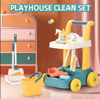 Picture of % Jinming Kids School Cleaning Tool Set Cart Play Home Toy Set Cleaning Tools for Kids Toys
