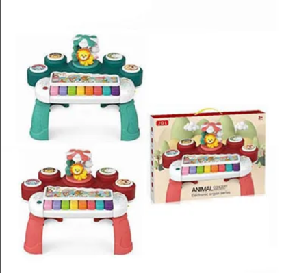 Picture of High Quality Multifunctional Animal Musical Instrument 3 in 1 Piano Toy with Electronic Organ Luminous Toys for Children Early Education