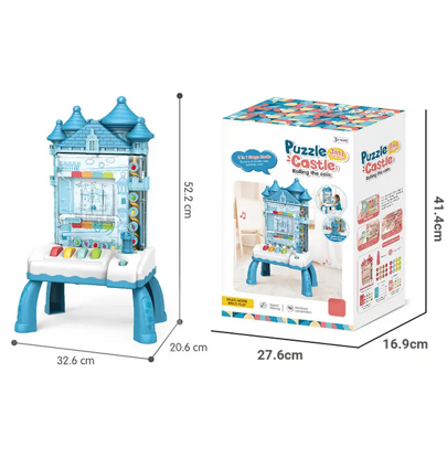 Picture of 3 in 1 Kids Electric Rotating Educational Toy, Educational Game Machine with 12 in 1 Double Side Question Cards