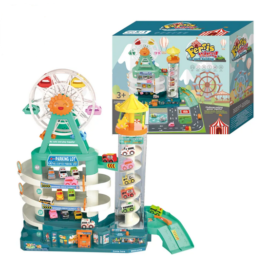 Picture of Toys Ferris wheel windmill four floors mini vehicle parking lot kids tracks toy car