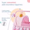 Picture of Luvlap Delight Electric Baby Swing Cradle, Automatic Bay Swing Cradle with Mosquito net, European Standard Certified, Remote Control, Toy Bar and Music,...