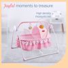 Picture of Luvlap Delight Electric Baby Swing Cradle, Automatic Bay Swing Cradle with Mosquito net, European Standard Certified, Remote Control, Toy Bar and Music,...