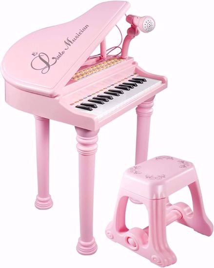 Picture of -/Yupant Kids Piano Toy Pink Piano for Girls Birthday Gift 2 3 4 5 Years Old Children 2 3 4 5 Years Old Multifunctional Piano Toy 31 Keys