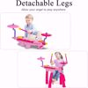 Picture of -/Maxmas Kids Piano and Drum Set, 24 Keys Electric Keyboard Drum Set with 2 Drum Sticks, LED Lights, Headphone, Microphone, MP3, Recording, Stool, Set of...