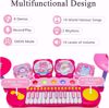 Picture of -/Maxmas Kids Piano and Drum Set, 24 Keys Electric Keyboard Drum Set with 2 Drum Sticks, LED Lights, Headphone, Microphone, MP3, Recording, Stool, Set of...