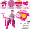 Picture of -/Maxmas Kids Piano and Drum Set, 24 Keys Electric Keyboard Drum Set with 2 Drum Sticks, LED Lights, Headphone, Microphone, MP3, Recording, Stool, Set of...