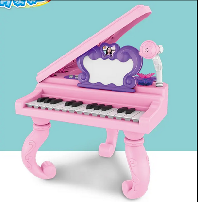 Picture of -/Pink Princess Microphone Small Kids Piano Keyboard Musical Toys for Children