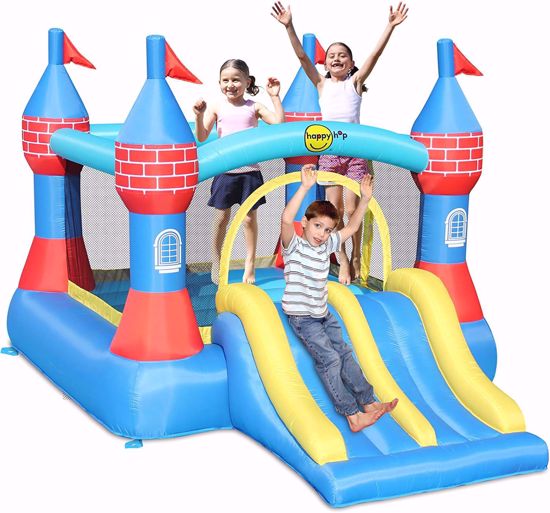 Picture of 14/Happy Hop Bouncy Castle with Double Slide, Inflatable Bouncer with Slide, 370×265×220cm