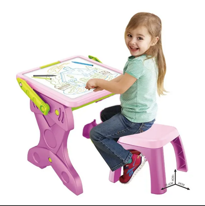 Picture of 21/ New Arrival Wholesale Kids Plastic Painting Table Easel HC401350