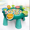 Picture of  Fishing Game Toy Set, Kids Play Table W/Rotating Board, 45 Fishes & 4 Fishing Poles, Gifts for Children, Boys & Girls .