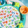 Picture of  Fishing Game Toy Set, Kids Play Table W/Rotating Board, 45 Fishes & 4 Fishing Poles, Gifts for Children, Boys & Girls .
