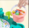 Picture of  Fishing Game Toy Set, Kids Play Table W/Rotating Board, 45 Fishes & 4 Fishing Poles, Gifts for Children, Boys & Girls .
