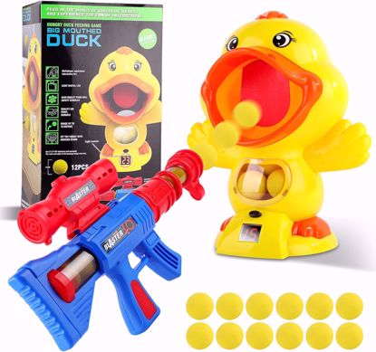 Picture of 111/Vigool Hungry Feeder Toy Guns for Boys and Girls, Shooting Games with Electronic Target, Great Party Games with LCD Scoreboard, Sound and 12 Soft Foam Balls,...