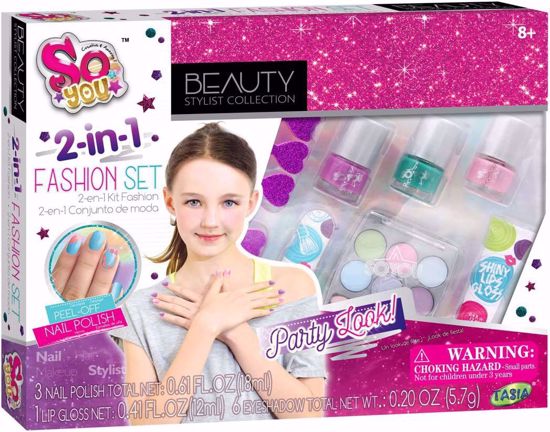 Picture of 205/ Tasia - 2 in 1 Makeup The set contains: 3 nail polishes - 18 ml 1 lip gloss - 12 ml 6 eye shadows - 5.39 g