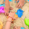 Picture of Uzelia Beach Kit Set with 1kg of Play Sand for Crushing, Mixing, and Molding, Artificial Sand Includes Molds and Tools, Toys...