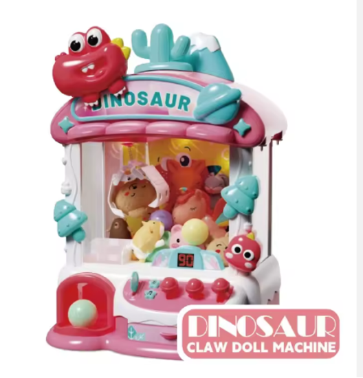 صورة 281/آلة صنع بيضة التمساح الملتوية كرتونية ميلي لعبة لعبة عملة مشبك دمية آلة مخلب كبيرة دمية هدية للأطفال