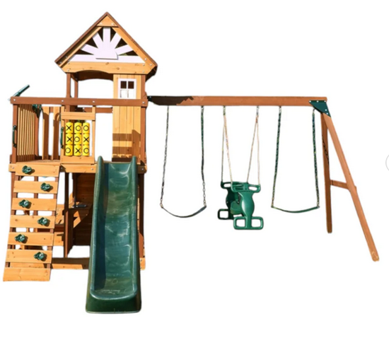 صورة 291/مجموعة ألعاب رياضية خشبية من دي بي مارسيل أبعاد المنتج: (الطول ٥٥٠ سم × العرض ٤٨٧.٥ سم × الارتفاع ٣٠٦.٢ سم)