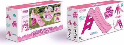 صورة 298/زحليقة ماي فيرست بنمط يونيكورن مقاس M للاطفال من دولو - بلون بينك قابلة للطي للاستخدام في الأماكن المغلقة أو الاماكن الخارجية (ارتفاع 70 سم)، بلاستيك، زهري