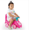 صورة 300/دولو: سيارة ركوب للمشي والقيادة - وحيد القرن الوردي - مركبة ركوب للأطفال تُدفع بالقدم إلى الأرض مزودة ببوق ومؤثرات صوتية، مناسبة للأطفال الصغار والأطفال
