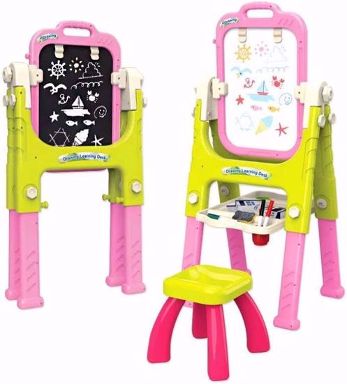 Picture of 309/Next Store Kids Art Easel Set - Coloring and Art Education Kit - Double Easel for Creative Writing and Drawing