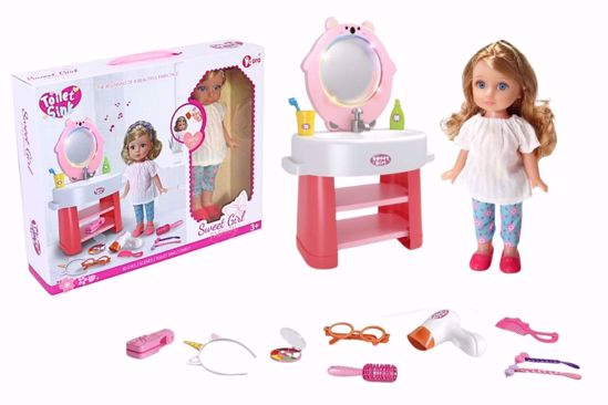 Picture of 345/Doll with dressing table and accessories for girls