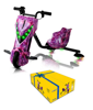 Picture of 355/High-Power 36V 360° Drifting Electric Scooter for Kids and Adults - Adjustable Frame with Bluetooth and Safety Gear, 3 Speed ​​Modes, 250W Brushless Motor, 8-15 km/h with 80 kg Load Capacity, Exclusive Nun Series - Purple