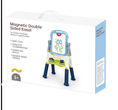 Picture of 375/Yulin - Adjustable Children's Drawing Board with Double Sides, Magnetic, 2 in 1 Multifunctional, 360° Rotation with Handle and Storage Tray (2905)