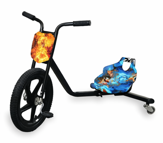 Picture of 377/ عربة أطفال ثلاثية العجلات للتوازن والانجراف بدون محرك مع دواسة وعجلة وامضة