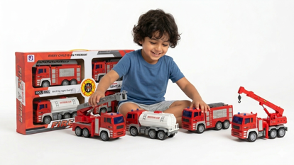 Picture of  Altoi Fire Truck Toy for Boys and Girls of All Ages | Toy Trucks Everyone Will Surely Love | Fire Trucks for Kids Learn and Have Great Fun | Kids Firefighter Role-Play & Imaginative Games 