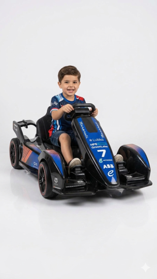 Picture of 453/Electric Go-Kart for Kids with Rechargeable Battery