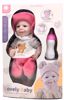 Picture of  LETLONY Lovely Baby ‘Dress & Play’ Nurturing Doll – Open-Eyes Edition with Pink Fuzzy Bear Outfit, Hat, and Feeding Bottle