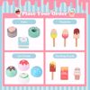 Picture of  HONEY JOY Kids Ice Cream Cart & Shop, Wooden Grocery Store w/Play Food, Vending Machine, Ice Cream Maker, Screen, Dessert Display Stand, Truck - Gift for Boys & Girls (Pink) 