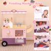 Picture of  HONEY JOY Kids Ice Cream Cart & Shop, Wooden Grocery Store w/Play Food, Vending Machine, Ice Cream Maker, Screen, Dessert Display Stand, Truck - Gift for Boys & Girls (Pink) 