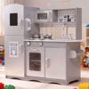 Picture of  GALACTICA Wooden Pretend Play Kitchen with Utensil Toys for Kids Boys Girls Children's Cooking Role Play Set Game Gift WW-PK-04 Grey 
