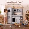 Picture of  GALACTICA Wooden Pretend Play Kitchen with Utensil Toys for Kids Boys Girls Children's Cooking Role Play Set Game Gift WW-PK-04 Grey 